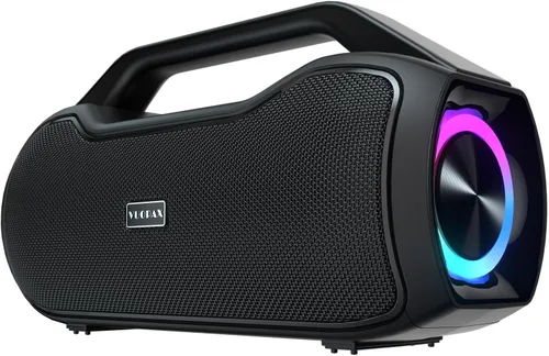 Altavoz Bluetooth portátil de graves de 120 W, potente altavoz inalámbrico con 2 graves y 2 tweeters, tiempo de reproducción de 20 horas, IPX6