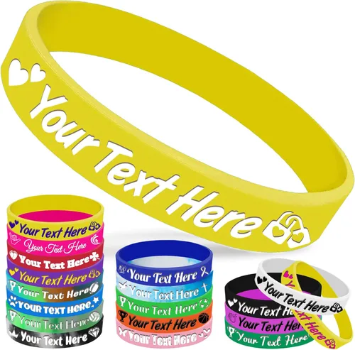 Miniatura 20 de Pulseras de silicona personalizadas, pulseras de goma personalizadas a granel para eventos, regalos de motivación deportiva, apoyos para hombres
