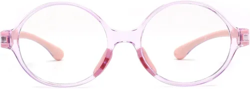 Miniatura 2 de JM Lentes de luz azul para niños, hierbas para juegos de computadora para niñas y niños de 3 a 10 años, lentes anti Blue Ray TR90 Rosa