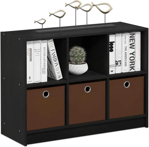 Furinno Organizadores y almacenamiento de armario cúbicos, organizador de armario de 6 cubos con contenedores, almacenamiento de estante abierto,