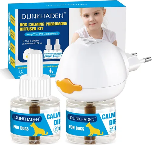 Difusor de feromonas calmante para perros para aliviar la ansiedad, reducir los ladridos, los ataques y combatir el estrés y difusor calmante 3 en 1