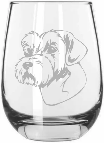 Miniatura 53 de Sakhalin Husky Dog - Copa de vino grabada personalizada de 15.25 onzas sin tallo