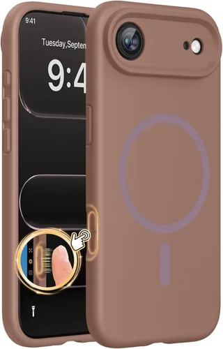Miniatura 269 de Miracase Funda diseñada para iPhone 13, con protector de pantalla de vidrio templado, forro de microfibra suave antiarañazos, funda de goma