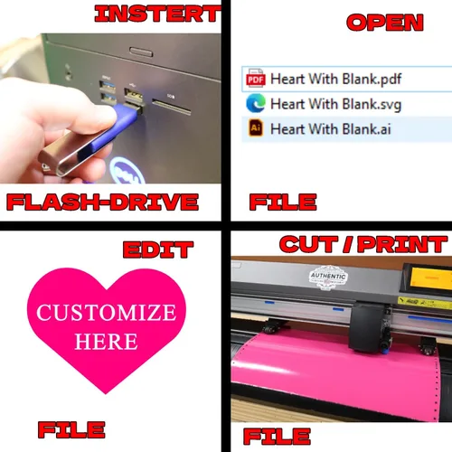 Miniatura 4 de Paquete Heart SVG con corazón de aluminio personalizable en blanco con archivo incluido, fabricado en los Estados Unidos para bricolaje, artesanos