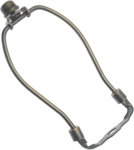 Miniatura 6 de Kit de soporte de arpa de pantalla de 6 pulgadas con marco de cuerno resistente con tapa de remate de lámpara sólida para lámparas de mesa y pie