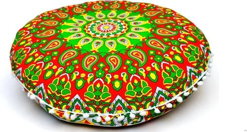 Miniatura 17 de CRAFT KALA Funda de cojín redonda de 22 pulgadas, diseño de mandala bohemio, para meditación, para sala de estar, sala de yoga, hogar, dormitorio