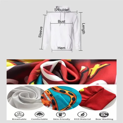 Miniatura 7 de Sudadera unisex con capucha personalizada con estampado 3D con bolsillo para hombres y mujeres, diseña tu propio suéter personalizado