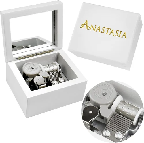 Miniatura 17 de Sinzyo Caja de Música de Madera Tallada de Cuerda Caja Musical Regalo para Navidad, Cumpleaños, Día de San Valentín