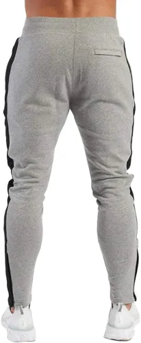 Miniatura 3 de PIDOGYM Pantalones deportivos ajustados para hombre, con bolsillos con cremallera