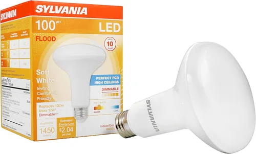 Miniatura 18 de Sylvania - Bombilla LED Flood BR30, equivalente a 65 W, eficiente 9 W, base media, regulable, 2700 K, blanco suave, 1 paquete (40460)