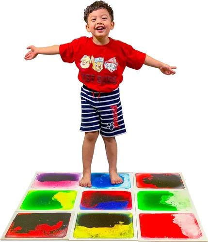 Miniatura 3 de Art3d Azulejos sensoriales para habitación de 10 azulejos, multicolor, tapete de juego para niños, azulejos grandes de 19.7 pulgadas, 27 pies