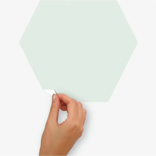 Miniatura 4 de RoomMates RMK4855SCM - Calcomanías hexagonales de borrado en seco para pared, color salvia claro