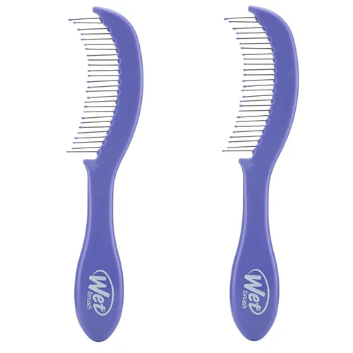 Miniatura 7 de Wet Brush Peine desenredante de cabello fino de cuidado personalizado morado
