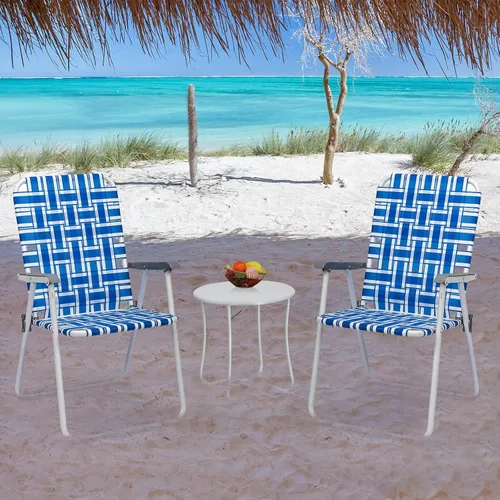 2 sillas plegables de patio para adultos, silla de playa ligera para patio, sillas de césped plegables, silla de playa portátil para interiores y