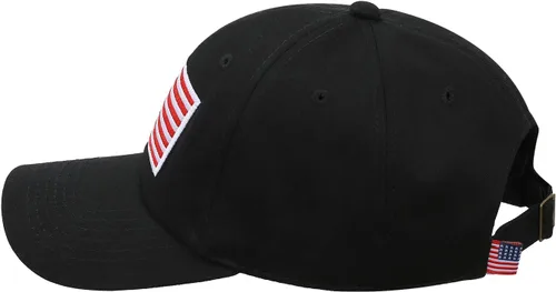 Miniatura 34 de IIN Gorra de béisbol con bandera estadounidense para hombres y mujeres, de perfil bajo, militar, militar, militar, para papá
