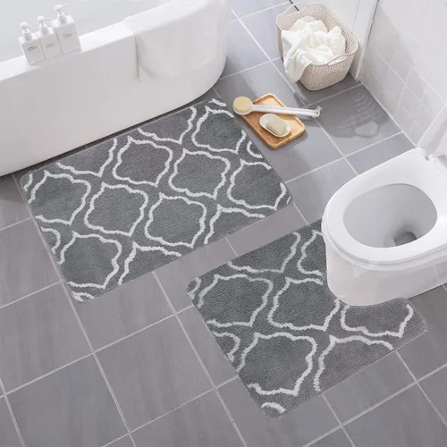Miniatura 13 de YHF - Alfombras de baño de 20 x 32 pulgadas, extra gruesas y suaves, de microfibra peluda, lavables a máquina, alfombras de baño absorbentes, tapete