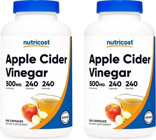 Miniatura 10 de Nutricost Vinagre de Manzana 0,018 oz; 240 Cápsulas, 1 botella, 1