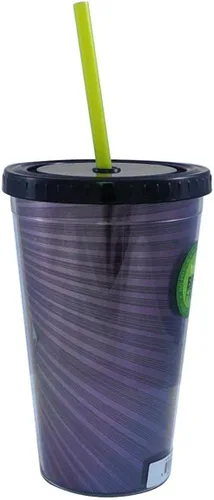Miniatura 2 de JUST FUNKY One Man Punch Foil Print Saitama Taza de carnaval de 16 oz con popote y tapa