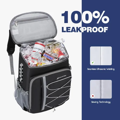 Miniatura 3 de Mochila enfriadora Maelstrom - Bolsa de almuerzo aislada suave a prueba de fugas para 35/50 latas, ideal para acampar, playa, senderismo y compras