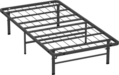 Miniatura 10 de BestMassage Base de cama individual Metálica Láminas de acero resistentes con 6 patas Plegable Resistente, no necesita somier Fácil