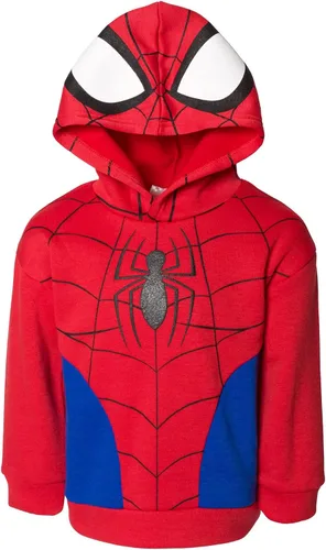 Miniatura 3 de Marvel Spider-Man Avengers - Conjunto de sudadera con capucha y pantalones deportivos de forro polar para cosplay de niños pequeños a niños grandes