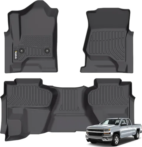 Miniatura 34 de Tapetes de piso para todo clima y forro de carga con respaldo para Chevrolet Suburban de 7 asientos 2021-2025 / GMC Yukon XL de 7 asientos