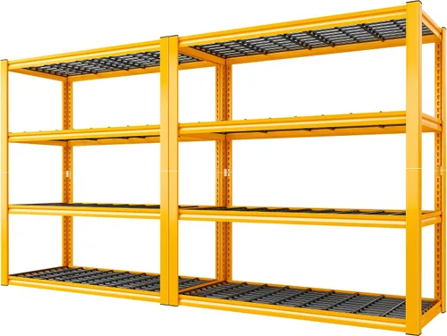 Miniatura 12 de REIBII Estantería de garaje de 48.2 pulgadas de ancho, estantes de almacenamiento de 3000 libras, estante de metal ajustable resistente, estantes