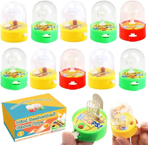 NEEW Paquete de 12 Mini Juegos de Tiro de Baloncesto de Dedo, Obsequios de Fiesta, Decoraciones de Fiesta de Baloncesto Mini Portátil de Escritorio,