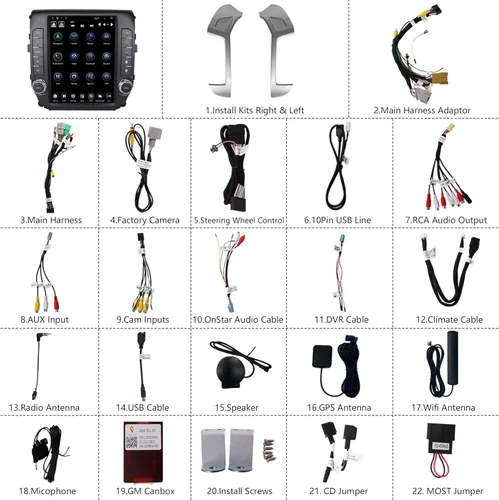 Miniatura 6 de LINKSWELL - Unidad principal de repuesto para radio Android para Silverado y Sierra 2014 a 2019 estéreo de automóvil 4 GB +64 GB de navegación