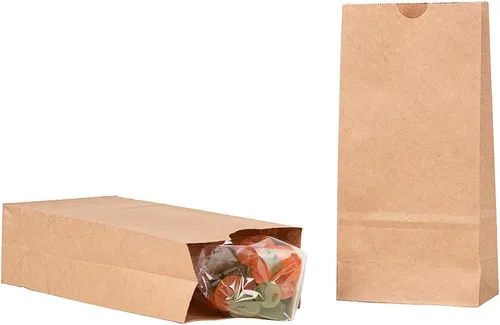 Miniatura 50 de Restaurantware Bag Tek - Bolsas de papel de 2 libras, 100 bolsas de almuerzo desechables, pequeñas para almuerzos, sándwiches y aperitivos, bolsas