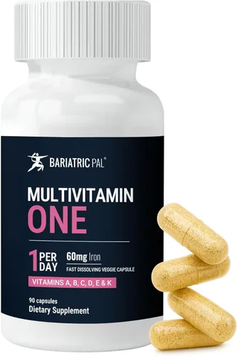 Miniatura 10 de BariatricPal Multivitamínico UNO 1 por día! Cápsula multivitamínica bariátrica con 45 mg de hierro Cápsula fácil de tragar Vitamina