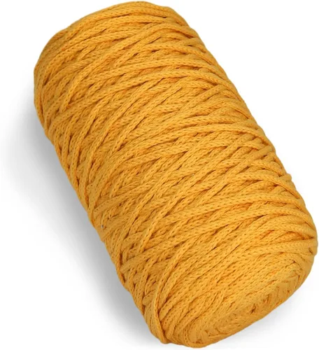 Miniatura 19 de 200g de hilo de algodón hueco tejido a crochet, hilo redondo de tela para bolso de mano de bricolaje, canasta, cojín, bolsa de crochet (Azul Aqua)