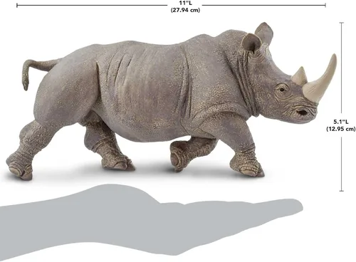 Miniatura 3 de Safari Ltd. Figura de rinoceronte blanco – Figura detallada de plástico de 12.5 pulgadas – Divertido juguete educativo para niños, niñas y niños a