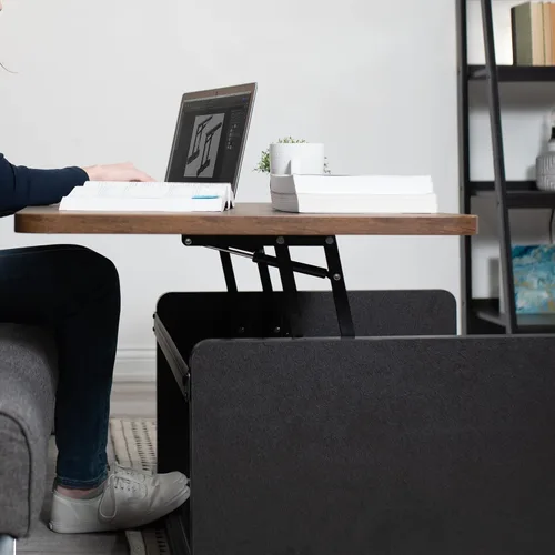 Miniatura 2 de VIVO Bisagras de mecanismo de elevación de mesa de centro (x2), accesorios asistidos neumáticos, juntas de mesa para muebles, bisagras elevadoras