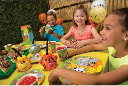 Miniatura 3 de Tazas de plástico de animales del zoo, surtidas (12 unidades)