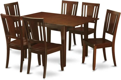 Miniatura 10 de East West Furniture PSDU5-MAH-LC - Juego de comedor de 5 piezas que incluye una mesa de comedor rectangular con hoja de mariposa y 4 sillas