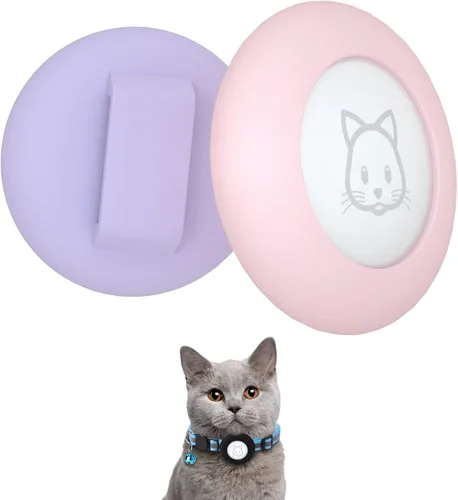 Miniatura 14 de SimpleThings Air-tag - Soporte para collar de gato, funda protectora de silicona para mascotas para Air-tag, paquete de 2 fundas impermeables