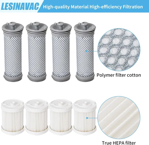 Miniatura 3 de Paquete de 8 filtros de repuesto para aspiradoras inalámbricas Tineco A10/A11 Hero, A10/A11 Master & Pure ONE S11/S12/X, PWRHERO11 Snap Cordless