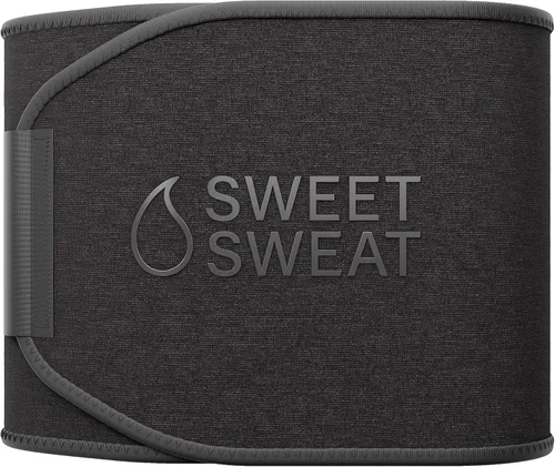 Sports Research Sweet Sweat - Faja reductora de cintura (Serie Core) - Banda de fitness de sudoración mejorada de primera calidad para mujeres y