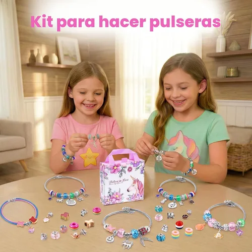 Miniatura 2 de COO&KOO Kit de fabricación de pulseras con dijes, un juguete de unicornio para niñas que inspira creatividad e imaginación, manualidades para niñas