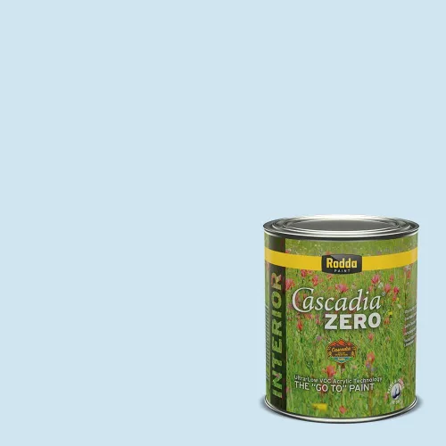 Miniatura 122 de Rodda Paint CASCADIA ZERO - Pintura e imprimación semibrillante para interiores en uno, 1 galón, azul huevo huevo azul