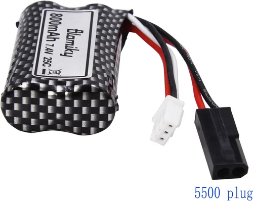 Miniatura 8 de Blomiky Paquete de 2 baterías recargables de iones de litio de 7.4 V 800 mAh con enchufe 5500 de repuesto para XLH 9135 9136 9137 9138 9145 9130 RC