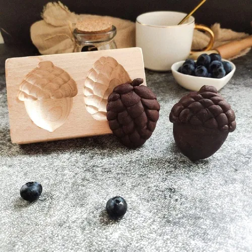 Miniatura 18 de Sello para galletas de búho 2 de madera - Molde tallado y prensa para pan de jengibre y galletas DIY (owl 2)