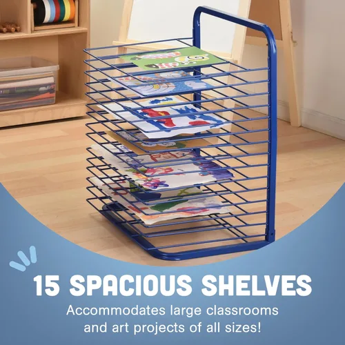 Miniatura 4 de Repisa de secado azul Marvel Education MTC-419, medidas: 25 x 20-3/4 x 17 pulgadas (alto x ancho x profundidad)