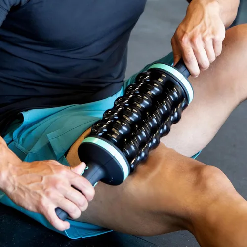 Miniatura 4 de Chirp Masajeador de percusión RPM – Masajeador muscular de tejido profundo y rodillo de espalda con base manos libres, rodillo masajeador de piernas