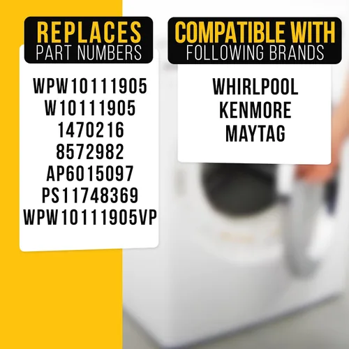 Miniatura 7 de PartsBroz W10111905 WPW10111905 - Cerradura de puerta (paquete de 2) - Compatible con secadora Whirlpool Maytag Kenmore - Sustituye a AP6015097