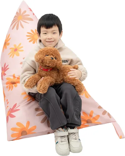 Miniatura 13 de LOLOMLO Funda para puf de almacenamiento de animales de peluche, 52 x 31 pulgadas, puf extra grande con cremallera YKK, sofá de asiento sentado