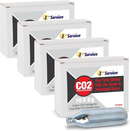 Miniatura 8 de 8 Gram CO2 Cartridges Unthreaded for Air Guns Paintball Gun Airsoft Air Pellet Guns and Pistols Compatible with First Strike FSC, Co2