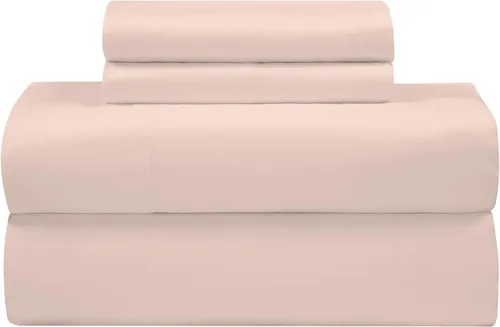 Miniatura 26 de Royale Linens - Juego de sábanas de 400 hilos, 100 % algodón cultivado en EE. UU., 4 piezas, sábana de satén, tamaño Queen - 1 sábana bajera, 1