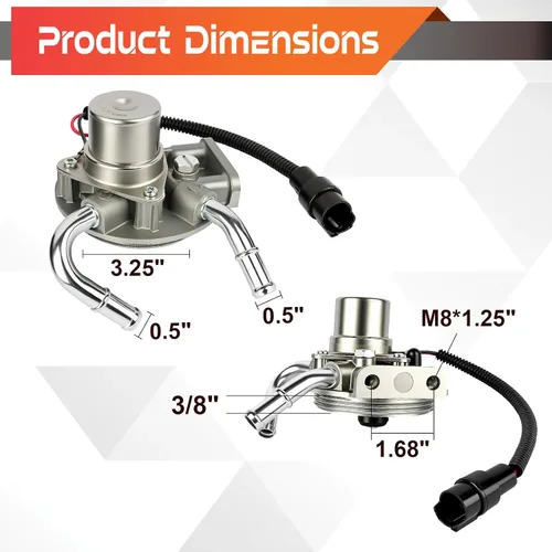Miniatura 3 de iFJF 12642623 Cabezal de filtro de combustible con carcasa de bomba de combustible manual y lámina de calentamiento y tornillo de purga de aire